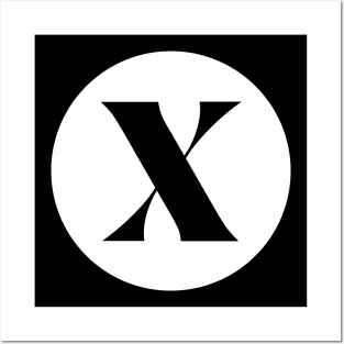 X (Letter Initial Monogram) Posters and Art